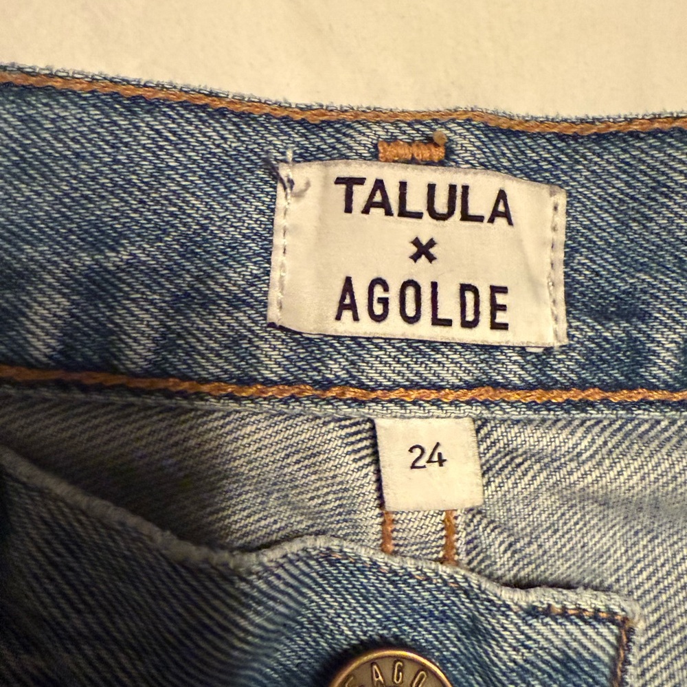 Aritzia Talula Agolde Light Blue Boyfriend Jeans